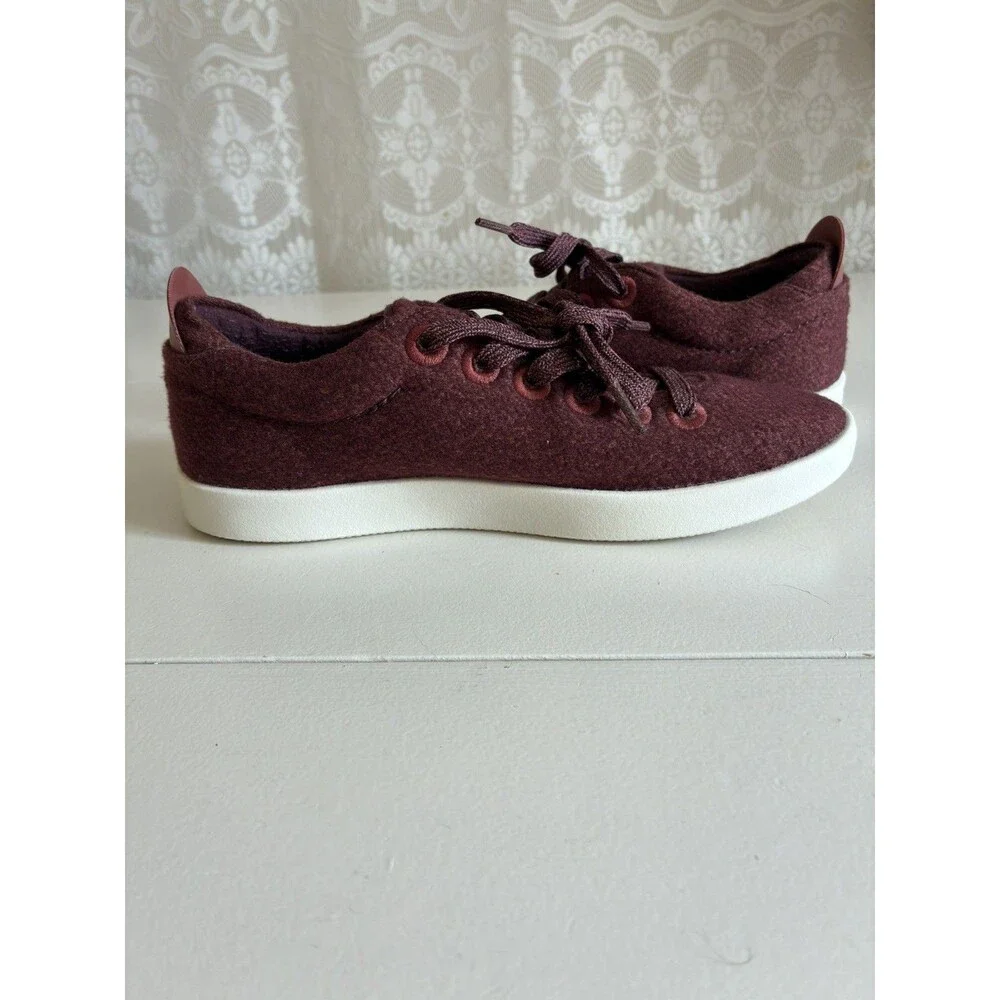 Allbirds Women’s US 7 Wool Piper Burgundy Lace-Up Lightweight Sneaker Shoes